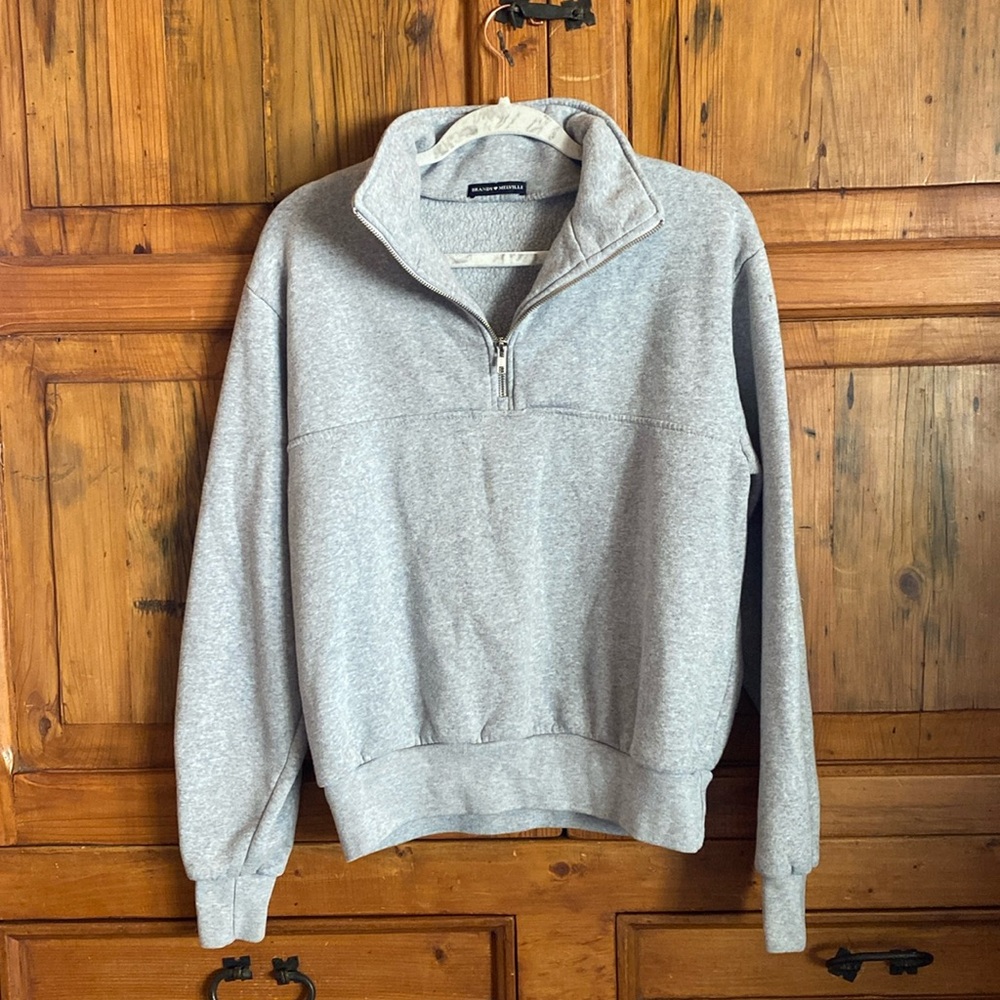 Brandy Melville- Gray Quarter zip